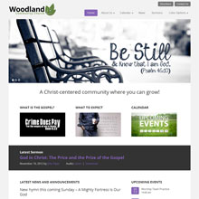 Woodland Church Design Template - Purple